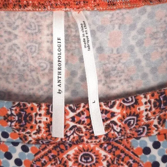 ANTHROPOLOGIE 2pc Set LARGE Loungewear‎ Top Ruffle Smocked Shorts Pajama